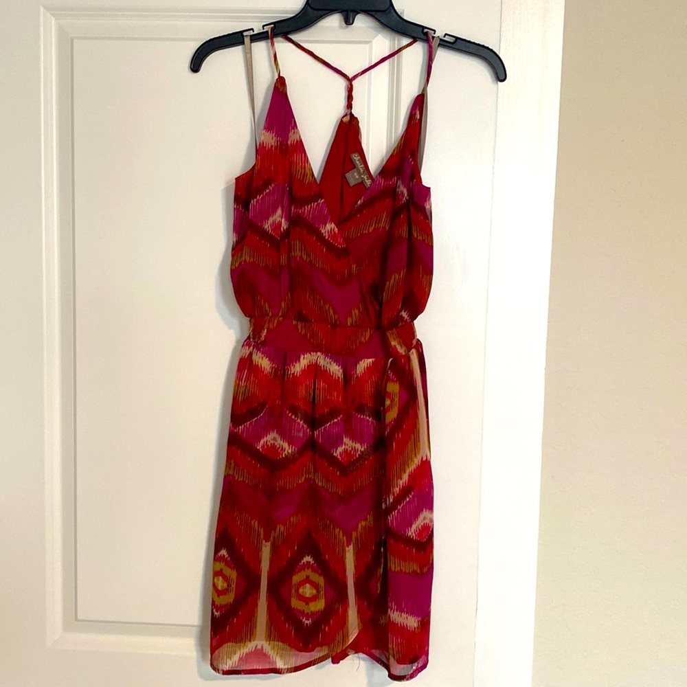 Colorful magenta summer dress